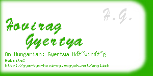 hovirag gyertya business card